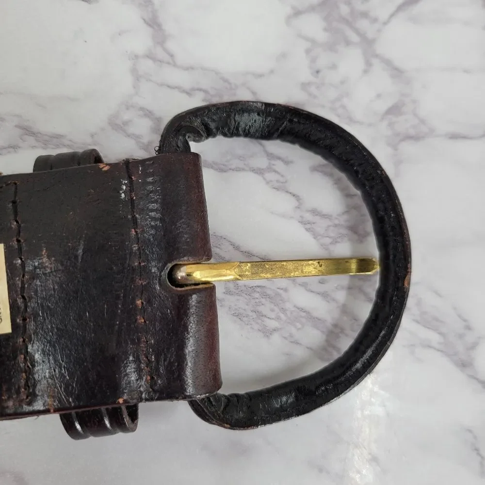 Vintage Braided Woven Wide Leather Belt Multicolor